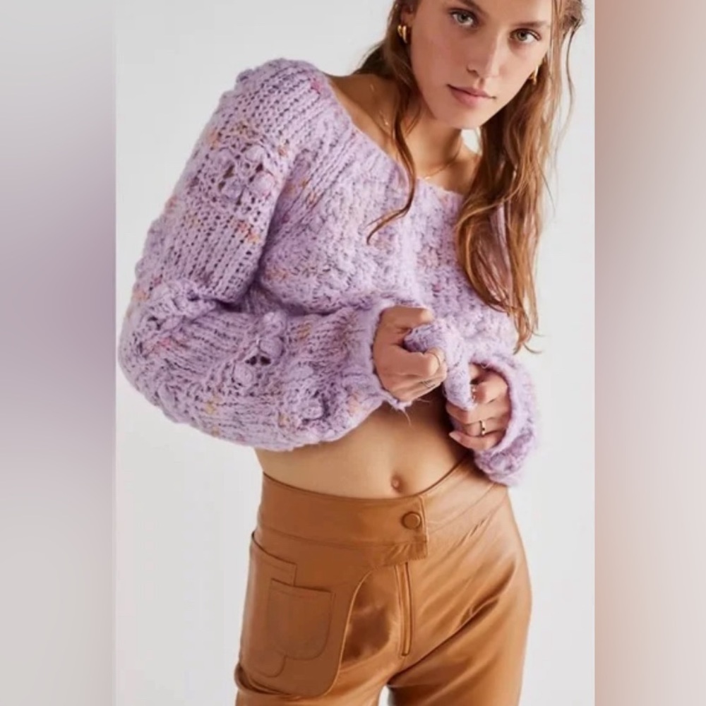 NWT FP Sunset Cloud cropped sweater size small